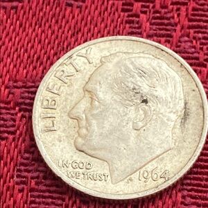 Vintage 1964 Roosevelt Dime 90% Silver